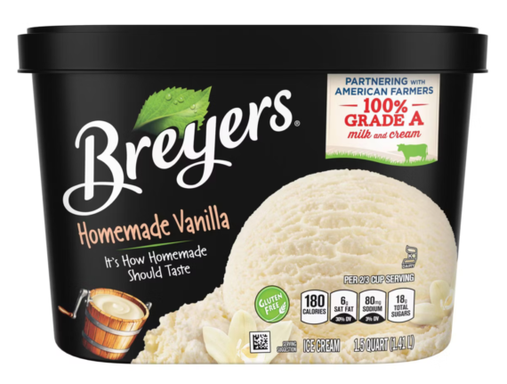 Breyers Homemade Vanilla Ice Cream, 64 oz